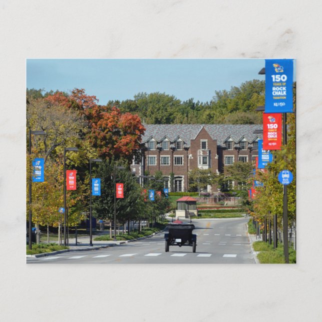 Carte Postale Voiture sur le campus (Devant)