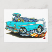 Voiture Turquoise Chevy 150-210 1956