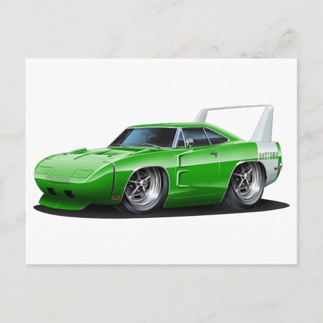 Carte Postale Voiture verte Dodge Daytona (Devant)