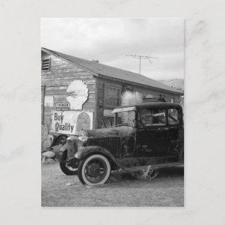 Carte Postale Voiture vintage noire et blanche