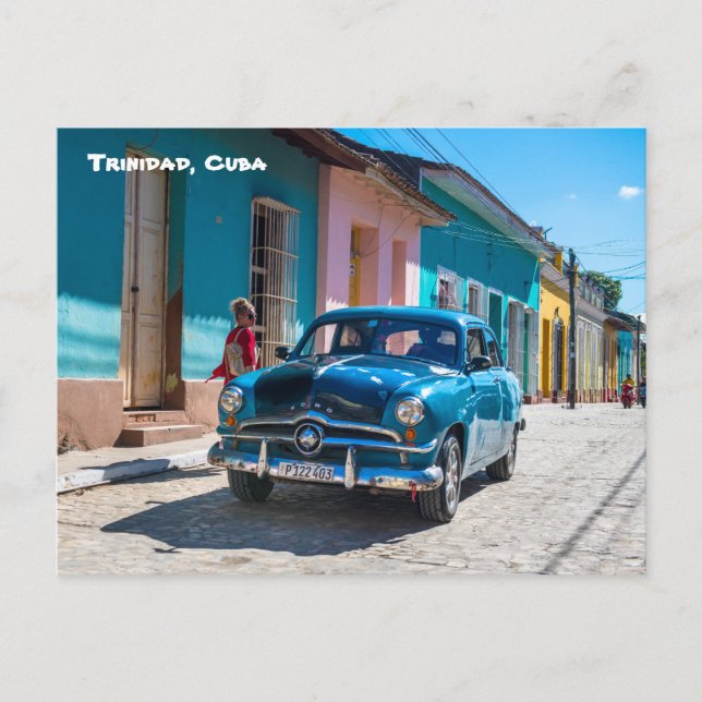 Carte Postale Voiture Vintage, Trinidad, Cuba (Devant)