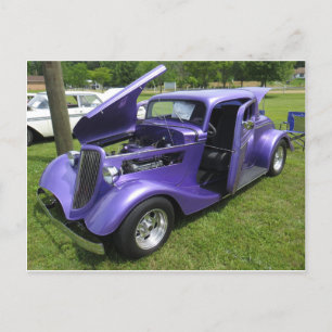 Carte Postale Voiture violette
