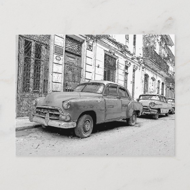 Carte Postale Voitures anciennes (Devant)