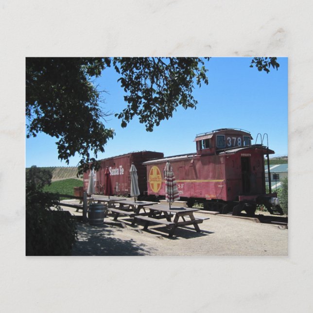 Carte postale : Voitures de train de Santa Fe à la (Devant)