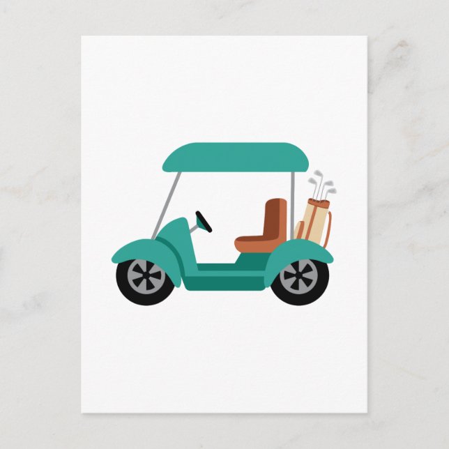 Carte Postale Voiturette de golf (Devant)