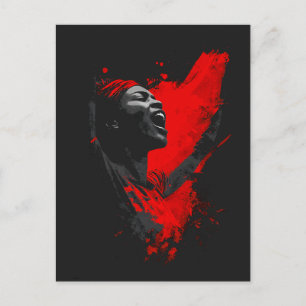 Carte Postale Voix en rouge