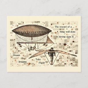 Carte Postale Vol de prise de Zeppelin