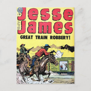 Carte Postale Vol de train de Jesse James