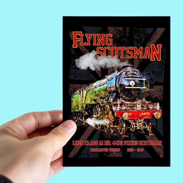 Carte Postale Volant Scotsman Steam Train Anglais Locomotive (Créateur téléchargé)