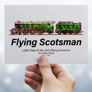 Carte Postale Volant Scotsman Steam Train Anglais Locomotive