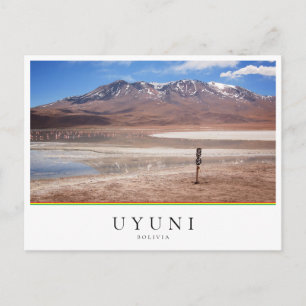 Carte Postale Volcan dans un paysage de l'Altiplano, Uyuni, Boli