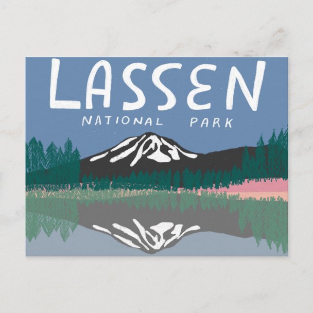 Carte Postale Volcan de la montagne du parc national de Lassen C (Devant)