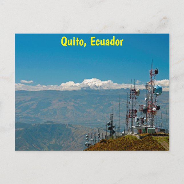 Carte Postale Volcan et mâts Antisana, Quito, Equateur (Devant)