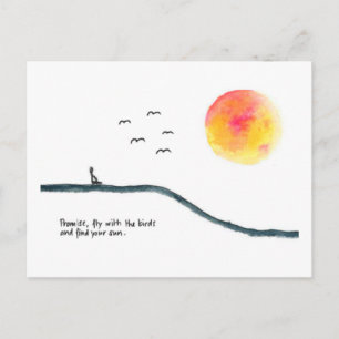 Carte Postale Voler avec les oiseaux