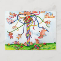 Voler Des Cochons Autour De Maypole