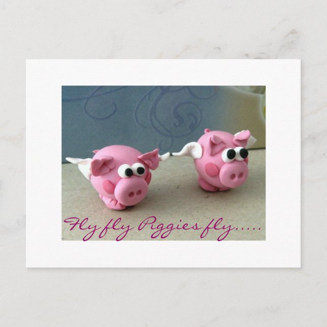 Carte Postale Voler Piggies voler..... (Devant)