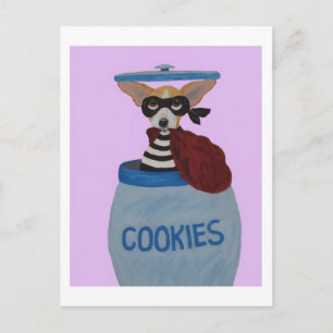 Carte Postale Voleur de Cookies Chihuahua