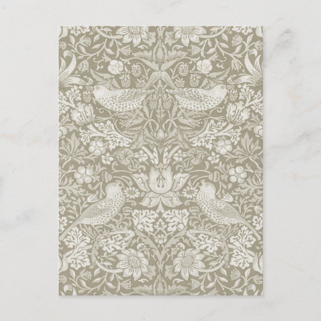 Carte Postale Voleur de fraises ivoire, William Morris (Devant)