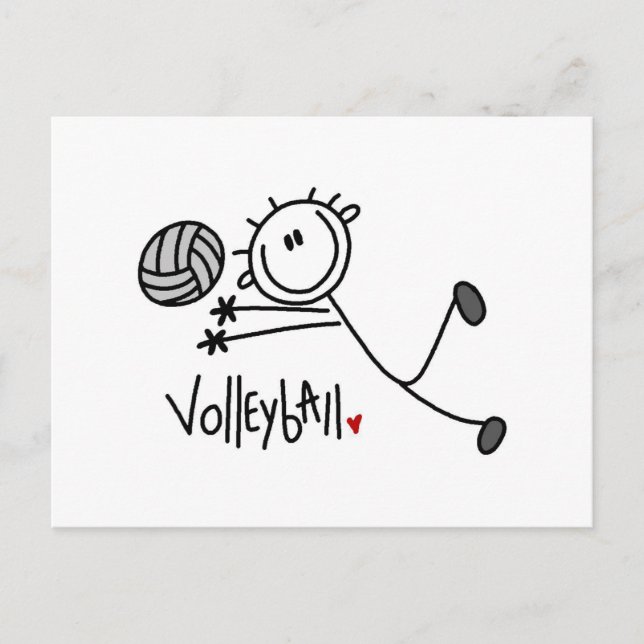 Carte Postale Volley-ball de base à bascule masculin (Devant)