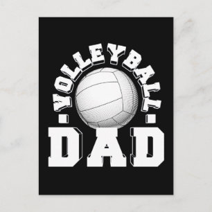 Carte Postale Volley-ball Papa Old School Élégant