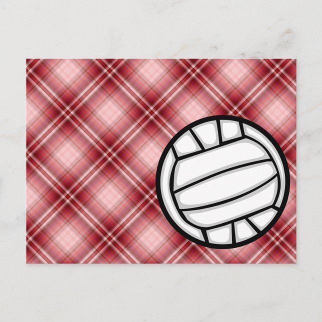 Carte Postale Volley-ball rouge (Devant)