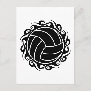 Carte Postale volley-ball tribal