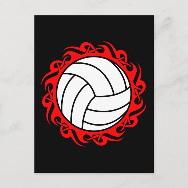 Carte Postale volley-ball tribal (Devant)