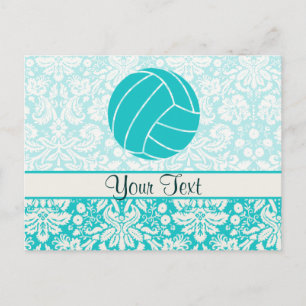 Carte Postale Volley-ball turquoise