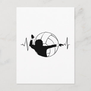 Carte Postale Volleyball - Battement de coeur de joueur de volle