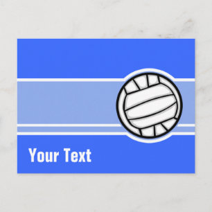 Carte Postale Volleyball; Bleu
