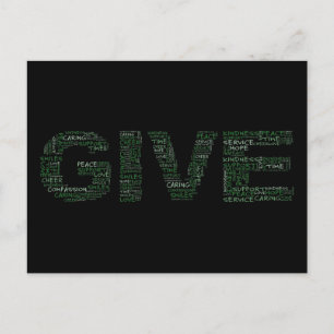 Carte Postale Volontaire : Le plus grand cadeau se donne