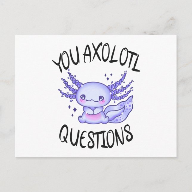 Carte Postale Vos questions axolotl (Devant)