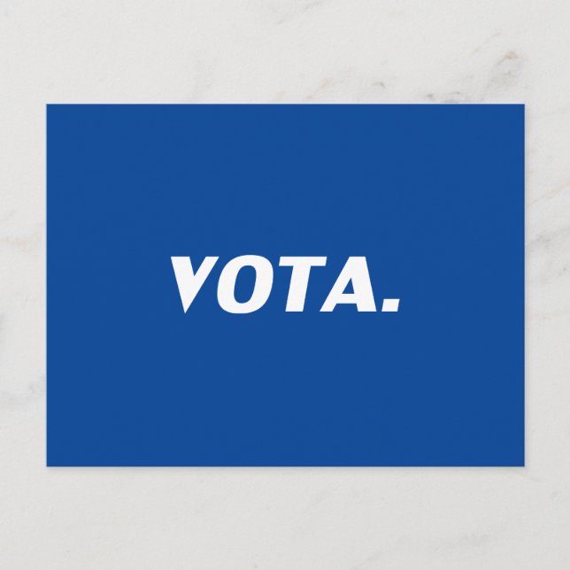Carte Postale Vota vote en espagnol bleu blanc politique moderne (Devant)