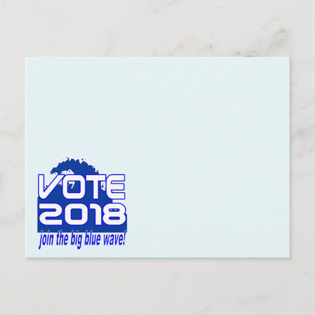 Carte postale VOTE 2018 Blue Wave (Devant)