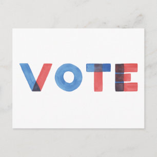 Carte postale VOTE Aquarelle