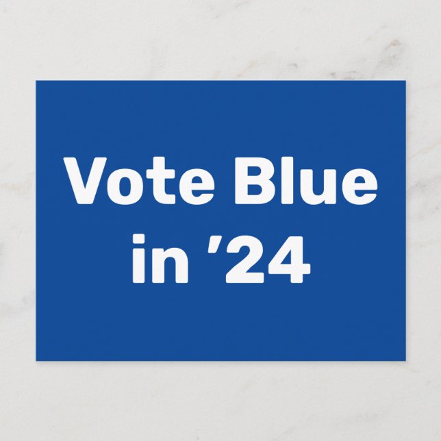 Carte Postale Vote Blue en 2024 (Devant)