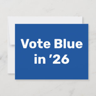 Carte Postale Vote Blue en 2026