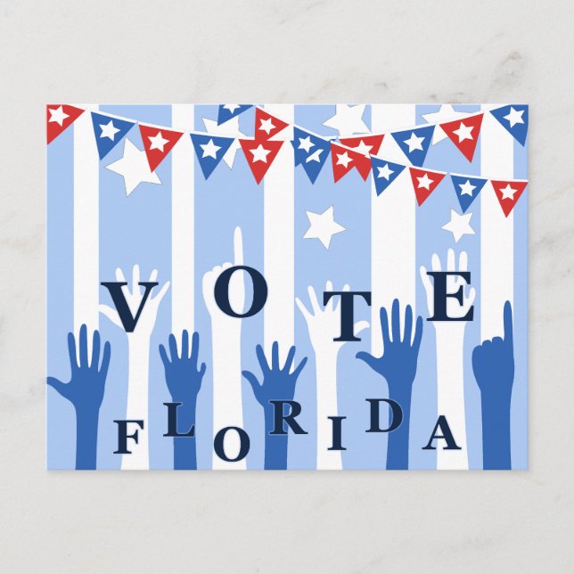 Carte Postale Vote Florida Sortez Du Vote ! Électeurs (Devant)