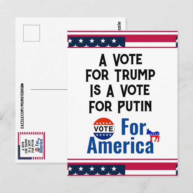 Carte postale Vote for America (Devant / Derrière)