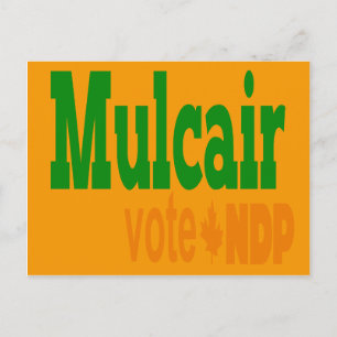Carte Postale Vote Mulcair NPD