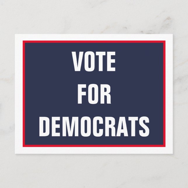 Carte Postale Vote pour Démocrates 2026 Vote (Devant)