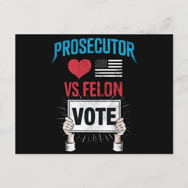 Carte Postale Vote Procureur contre Felon (Devant)