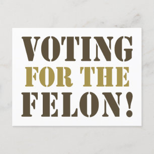 CARTE POSTALE VOTER POUR LE FELON !