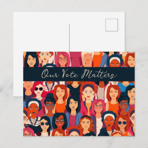 Carte Postale Voter pour les femmes autonomes