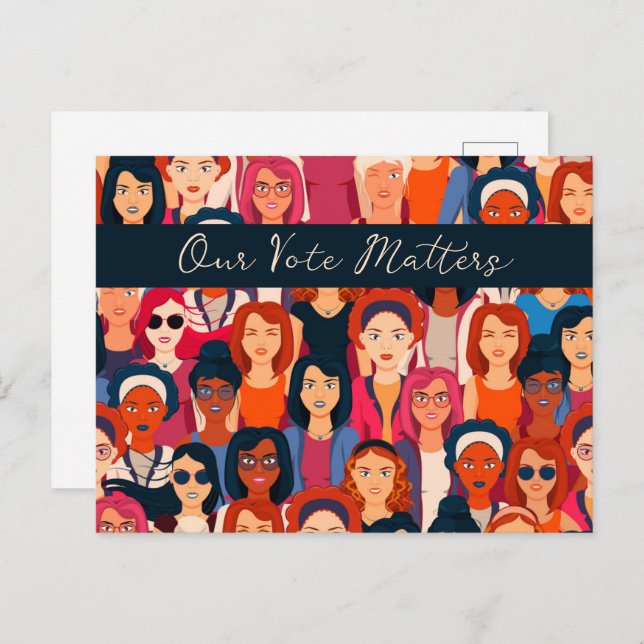 Carte Postale Voter pour les femmes autonomes (Devant / Derrière)