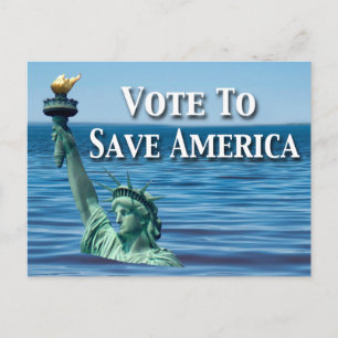 Carte Postale Voter pour sauver l'Amérique Cette élection