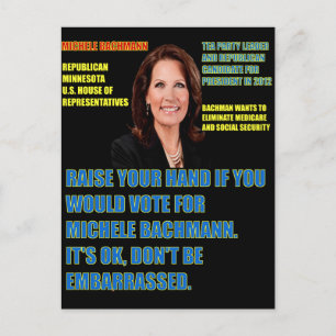 Carte Postale Voteriez-vous pour Michele Bachmann ?