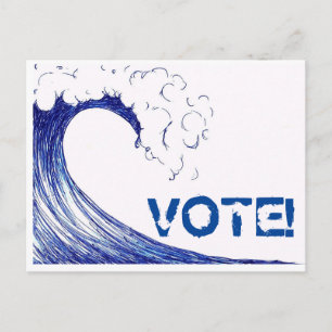Carte Postale VOTEZ Blue Wave 2018 !