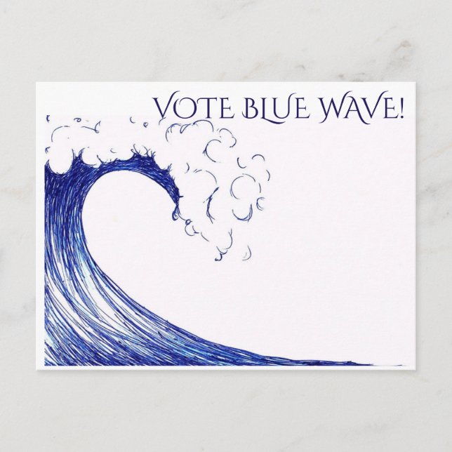 Carte Postale Votez Blue Wave ! -Carte postale (Devant)