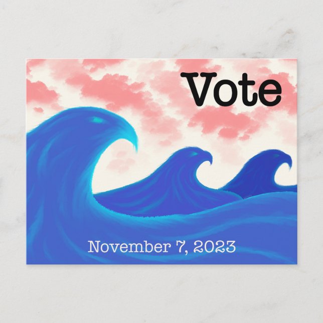 Carte Postale Votez Blue Wave Eagles (Devant)